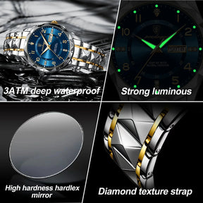 Luxury Men Quartz Watch Waterproof