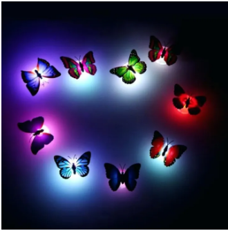 Pack of 3 Butterfly LED Night Light