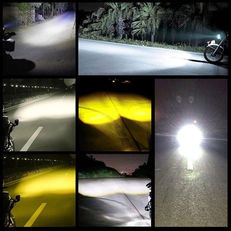 Dual Color Motorcycle LED Headlight