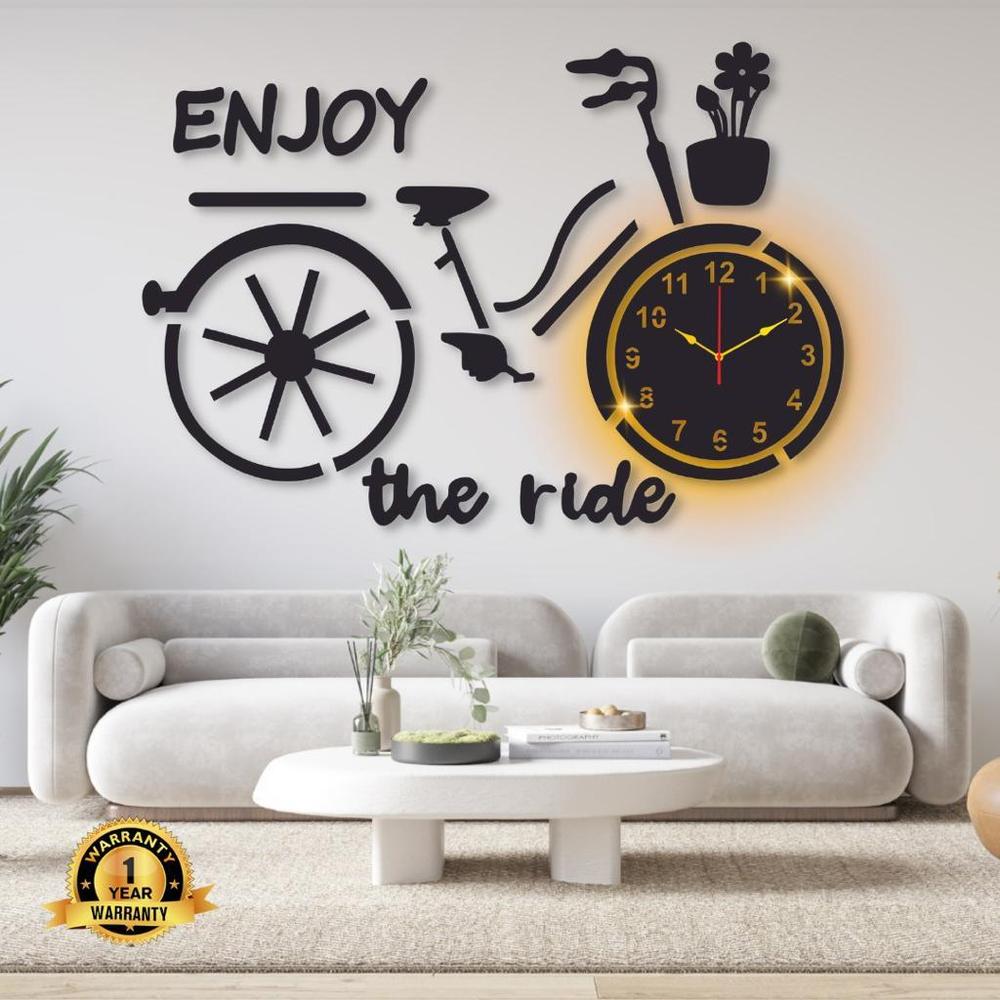 Bicycle Design Wall Clock With Backlight