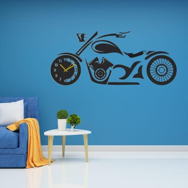 Motorbike Design Wall Clock With Backlight