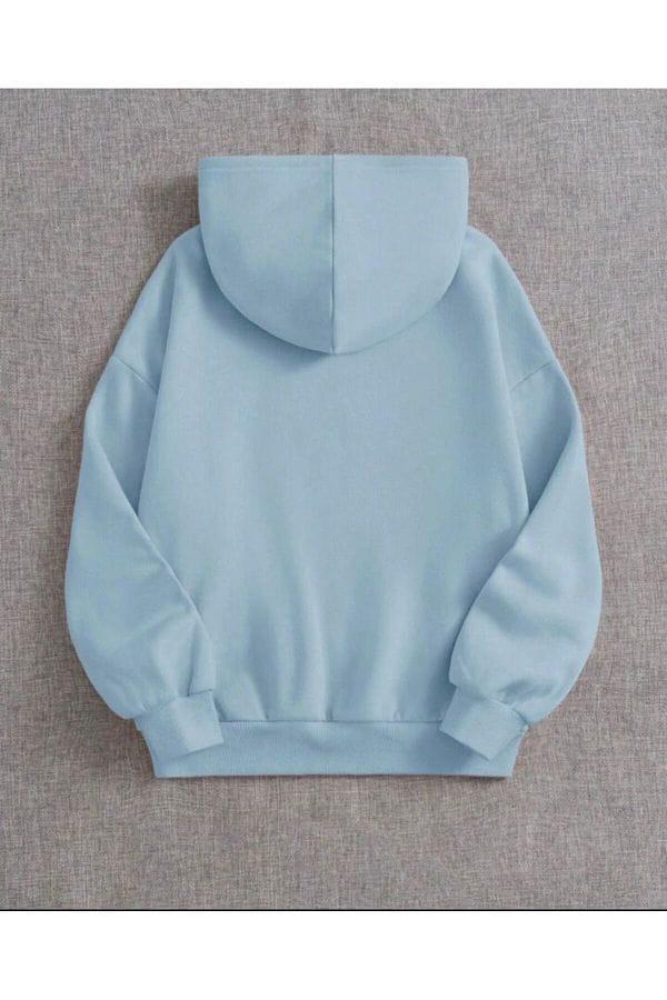 Premium Hooded Fleece Hoodie For Man-Plan Blue