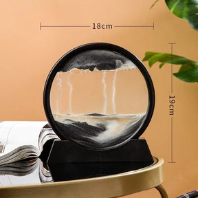 3D Moving Sand Art Picture Round Glass Deep Sea Sandscape