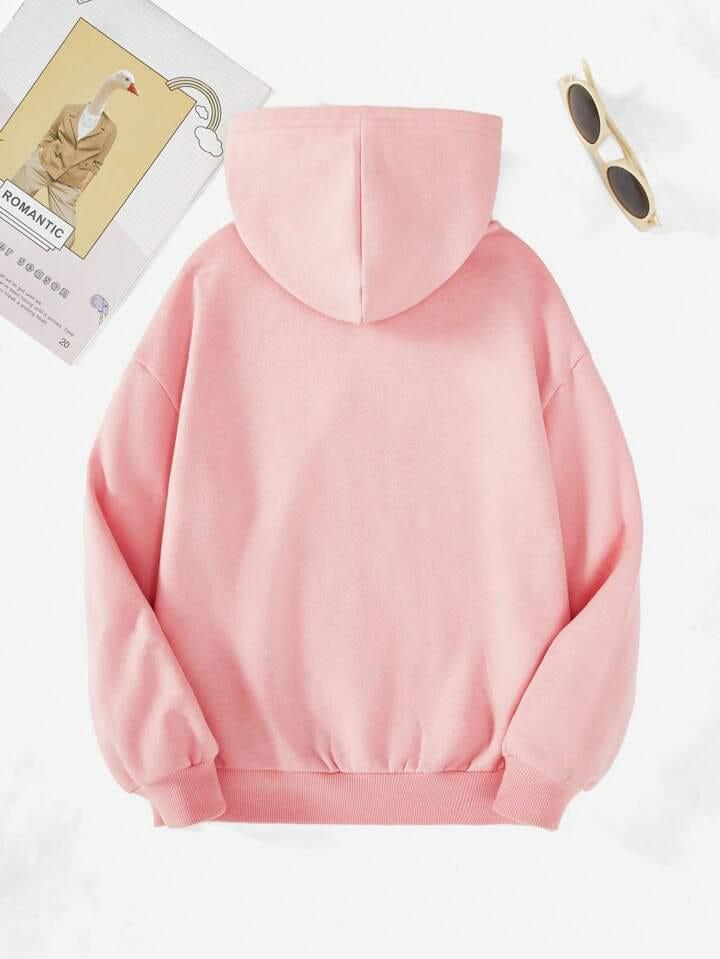 Cozy Pink Fleece Hoodi Perfact for Every Casul Occasion