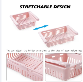 Unbreakable Adjustable Fridge Storage Basket