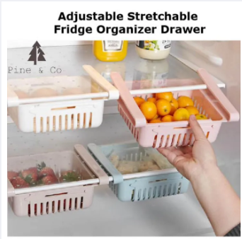 Unbreakable Adjustable Fridge Storage Basket